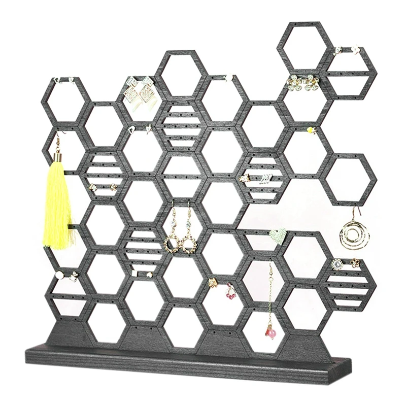 Honeycomb Grid Shelf Wooden Jewelry Rack Vertical Desktop Earring Storage Accessories Display Rack Earring Holder Durable
Honeycomb Grid Shelf Wooden Jewelry Rack Vertical Desktop Earring Storage Accessories Display Rack Earring Holder Durable
