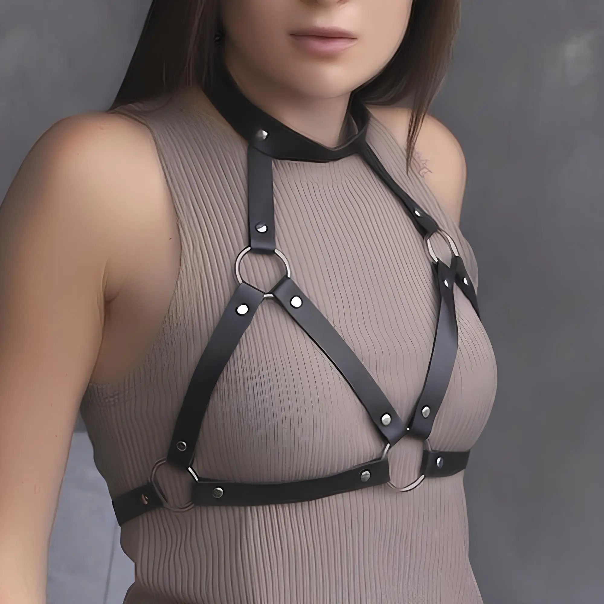 Women Sexy Harness Belt Chest Harness Leather Lingerie Bondage Lingerie Body Harness Goth Fetish Clothing Exotic Accessorie
Women Sexy Harness Belt Chest Harness Leather Lingerie Bondage Lingerie Body Harness Goth Fetish Clothing Exotic Accessorie
