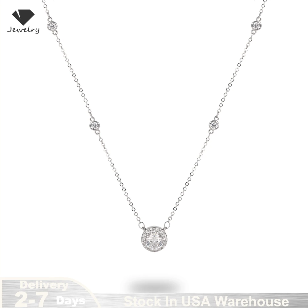 1CT Moissanite Necklace for Women Certified 925 Sterling Silver Sparkling Lab Diamond Pendant Chain Party Jewelry GRA USA Stock
1CT Moissanite Necklace for Women Certified 925 Sterling Silver Sparkling Lab Diamond Pendant Chain Party Jewelry GRA USA Stock