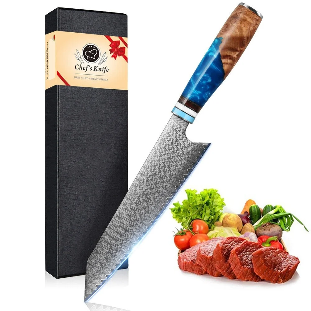Damascus Chef's Knife Professional 67 Floors Vg-10 Japanese Kitchen Knife Chef's Meat Cleaver Knives For Kitchen Wooden Handle
Damascus Chef's Knife Professional 67 Floors Vg-10 Japanese Kitchen Knife Chef's Meat Cleaver Knives For Kitchen Wooden Handle