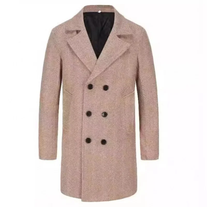 High-End High Quality Men's Coat Autumn and Winter Hot Selling Mid-Length Plaid Simple Light Business Style Woolen Coat
High-End High Quality Men's Coat Autumn and Winter Hot Selling Mid-Length Plaid Simple Light Business Style Woolen Coat