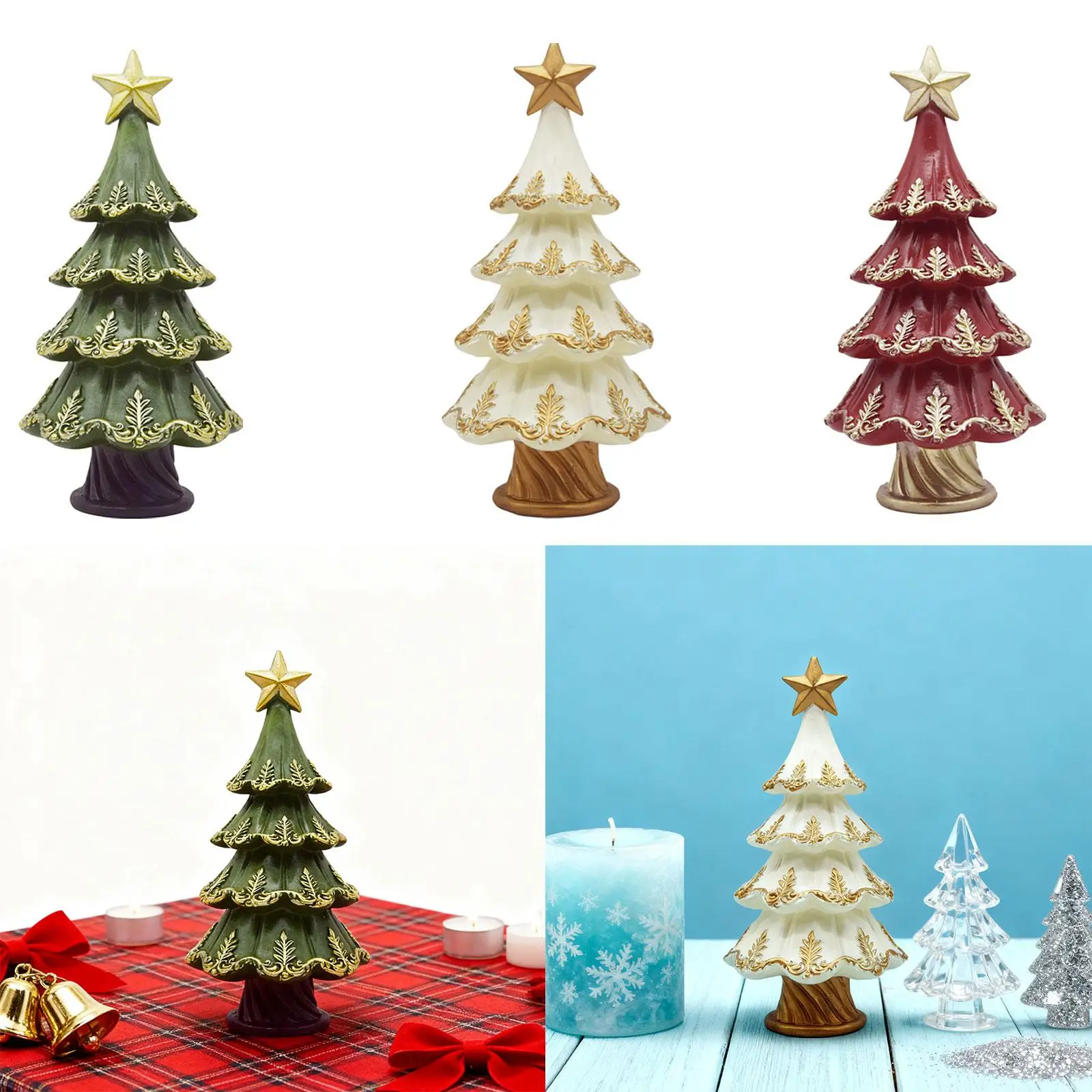 Christmas Tree Figurine Resin Miniature Collectible Sculpture Indoor Outdoor Xmas Decoration for Home Office Party
Christmas Tree Figurine Resin Miniature Collectible Sculpture Indoor Outdoor Xmas Decoration for Home Office Party