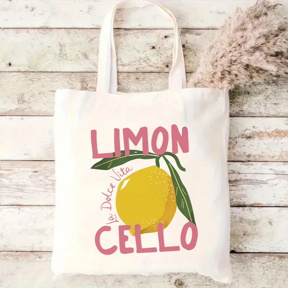 Limoncello La Dolce Vita Canvas Tote Bag Cute Summer Shoulder Bag
Limoncello La Dolce Vita Canvas Tote Bag Cute Summer Shoulder Bag
