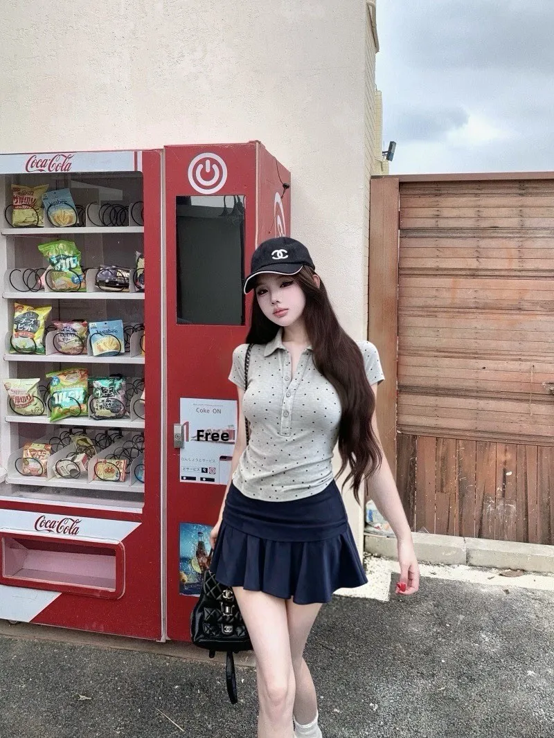 Kumikumi Pure Desire Style Women's Slim Fit Short Sleeve T-Shirt And Half Skirt Two Piece Set Summer Fashion Casual Outfit
Kumikumi Pure Desire Style Women's Slim Fit Short Sleeve T-Shirt And Half Skirt Two Piece Set Summer Fashion Casual Outfit