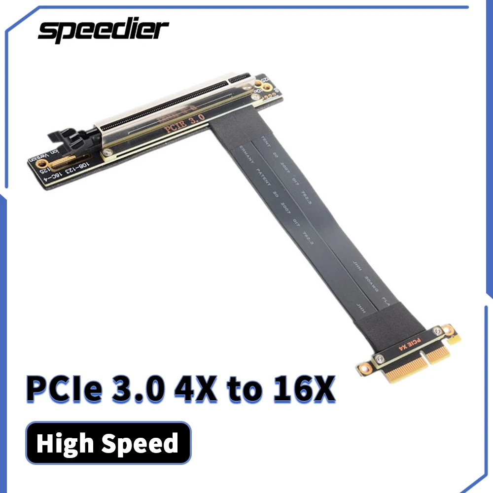 PCI-E 4X 16X Riser Extension Cable PCI Express PCIe X4 To X16 Extender Adapter Cord 0.05m - 1m 90 Degree
PCI-E 4X 16X Riser Extension Cable PCI Express PCIe X4 To X16 Extender Adapter Cord 0.05m - 1m 90 Degree