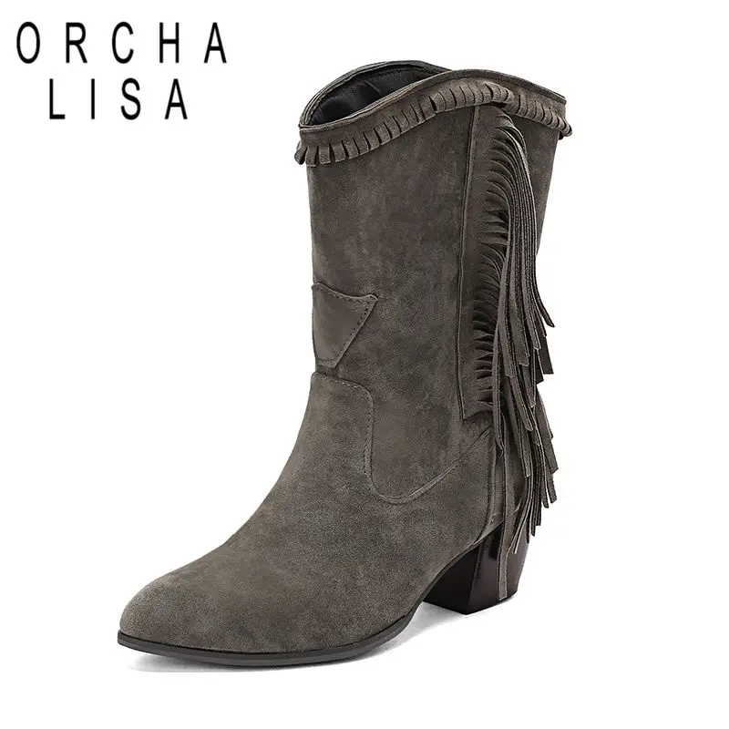 ORCHA LISA 2025 Женские сапоги до середины икры с круглым носком на блочном каблуке 6 см из флока и замши с кисточками Большой размер 45 46 47 48 Винтажные повседневные ботильоны
ORCHA LISA 2025 Женские сапоги до середины икры с круглым носком на блочном каблуке 6 см из флока и замши с кисточками Большой размер 45 46 47 48 Винтажные повседневные ботильоны