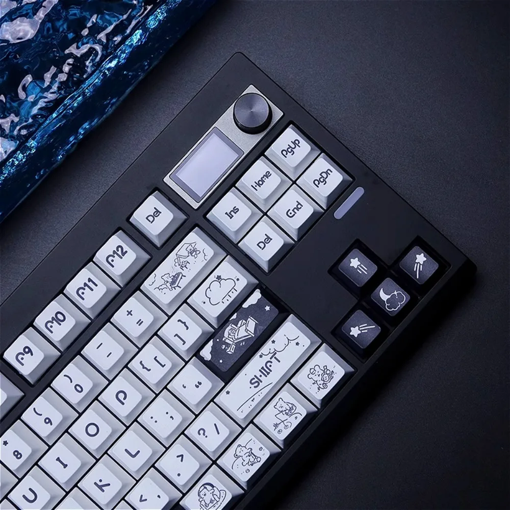 Dun Dun Bear PBT thermal sublimation mechanical keycaps, cartoon animation black and white OEM height, customized multi-column
Dun Dun Bear PBT thermal sublimation mechanical keycaps, cartoon animation black and white OEM height, customized multi-column