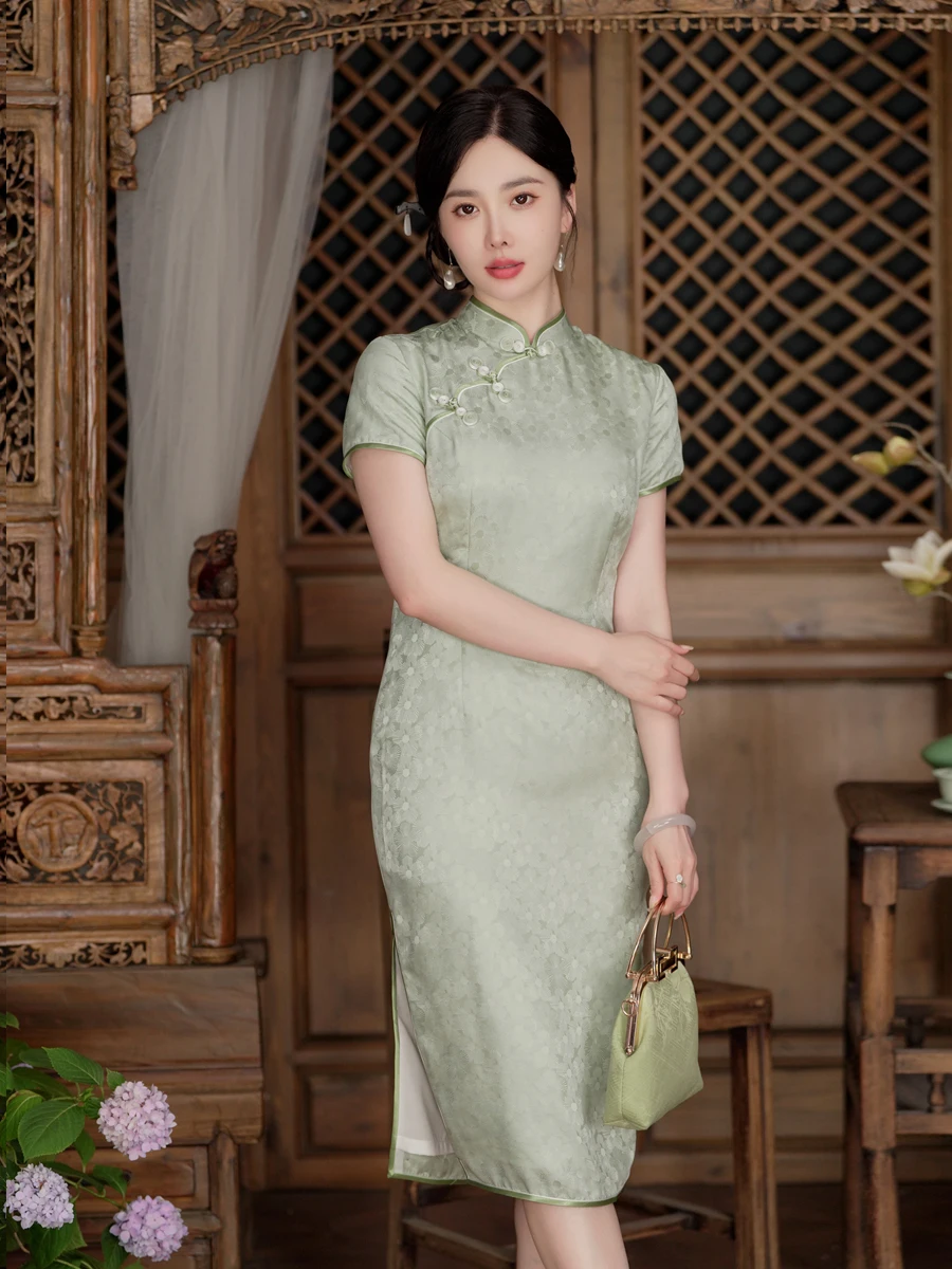 Original Watercolor Artisanal Silk Dr Women's Mid-Length Gown Vintage Sle ort Sve Daily Wear Chinese Sle
Original Watercolor Artisanal Silk Dr Women's Mid-Length Gown Vintage Sle ort Sve Daily Wear Chinese Sle