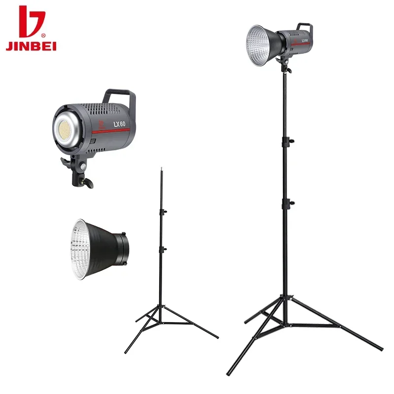 JINBEI COB LX-60 LED Video Light 60W Studio LED Lighting + 220CM Tripod Stand For Photography Lighting Studio Video Recording
JINBEI COB LX-60 LED Video Light 60W Studio LED Lighting + 220CM Tripod Stand For Photography Lighting Studio Video Recording