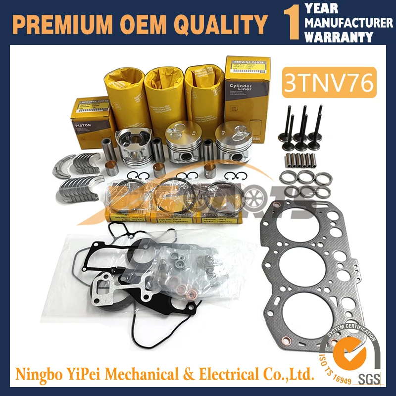 3TNV76 Overhaul Rebuild Kit For Yanmar Engine John Deere 1435 X495 X950R Tractor
3TNV76 Overhaul Rebuild Kit For Yanmar Engine John Deere 1435 X495 X950R Tractor