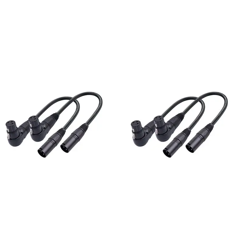 (Flash Sale) 4Pcs 3 Pin XLR Right Angle Male To Female Plug Microphone Audio Cable 90 Degree XLR Female To Straight XLR Male Cab
(Flash Sale) 4Pcs 3 Pin XLR Right Angle Male To Female Plug Microphone Audio Cable 90 Degree XLR Female To Straight XLR Male Cab