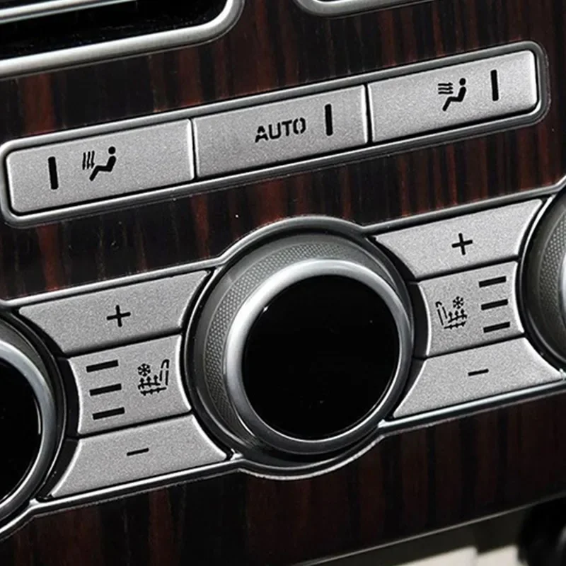 Автомобильные аксессуары для интерьера Land Rover Range Rover Vogue L405 2013-17, кнопки кондиционирования воздуха из алюминиевого сплава
Автомобильные аксессуары для интерьера Land Rover Range Rover Vogue L405 2013-17, кнопки кондиционирования воздуха из алюминиевого сплава