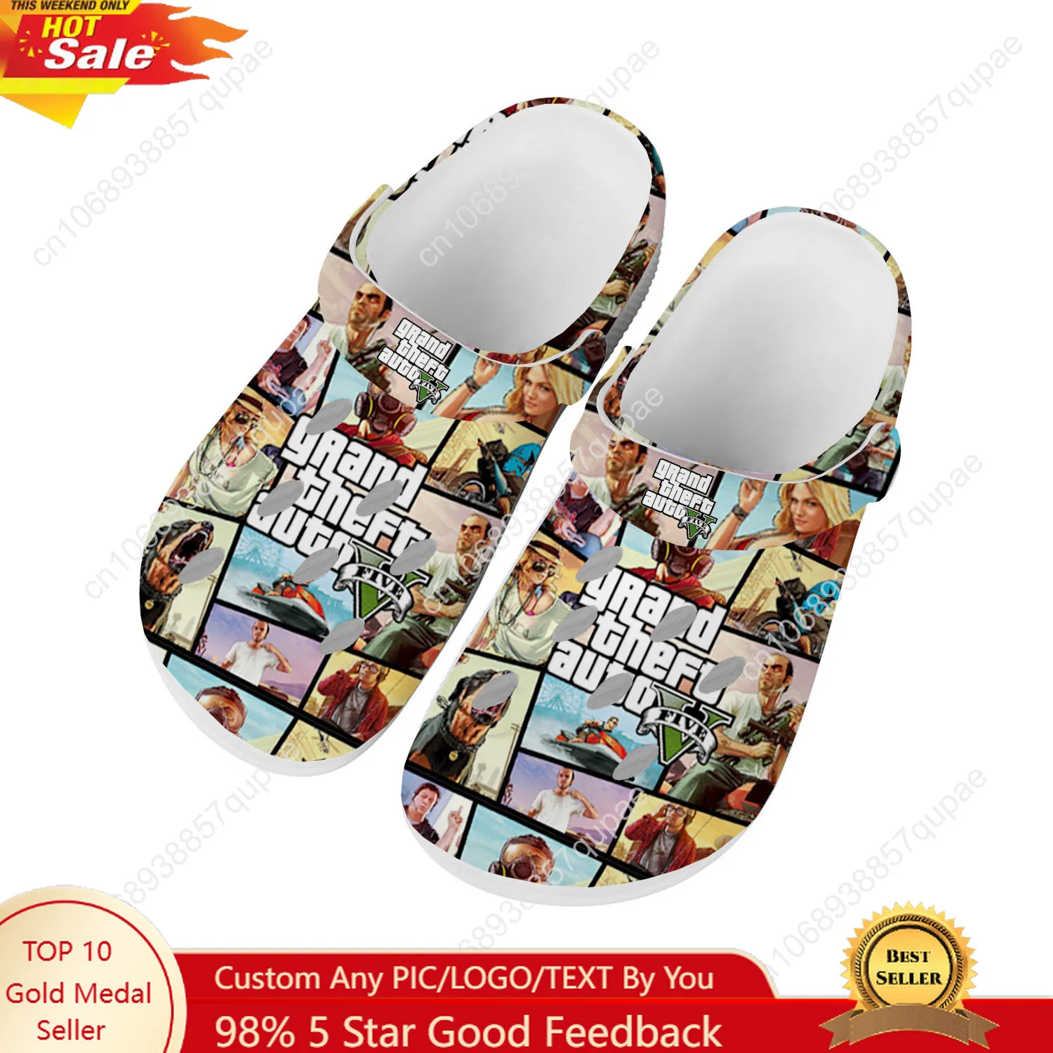 GTA V 5 Home Sandals Men Women Teenager Hot Games Fashion Water Shoes Garden Breathable Comfort Beach Clog Custom Slippers
GTA V 5 Home Sandals Men Women Teenager Hot Games Fashion Water Shoes Garden Breathable Comfort Beach Clog Custom Slippers