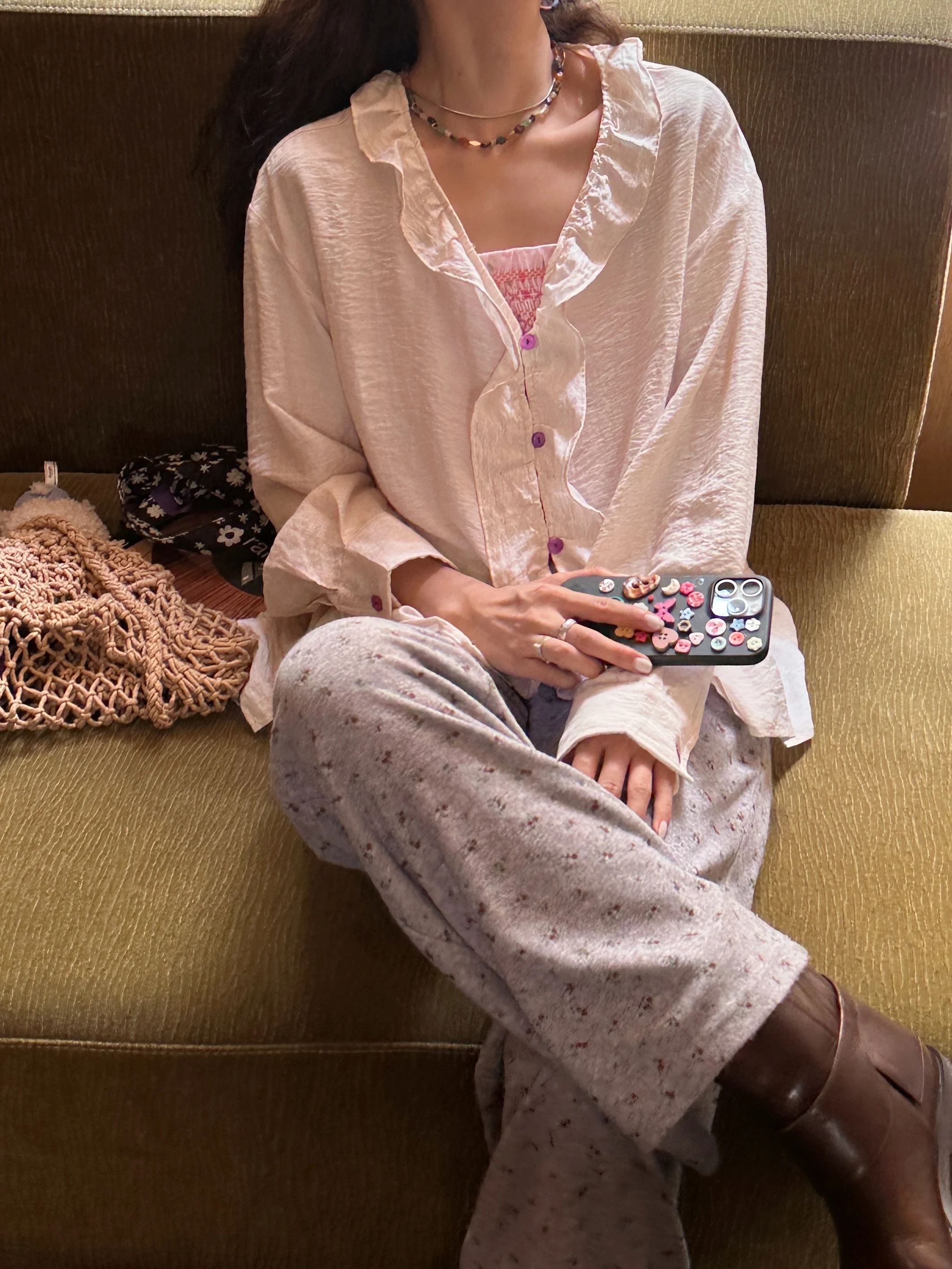 Sun Protection Rainforest Jasmine Loose Fit Shirt with Buttons Lace Collar Linen Feel Casual Style Long Sleeve Top
Sun Protection Rainforest Jasmine Loose Fit Shirt with Buttons Lace Collar Linen Feel Casual Style Long Sleeve Top