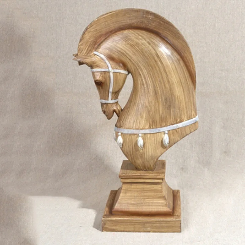 High Quality Sculpture European Style Horse Standing Imitation Wood Grain Ornament Office Home Creative Horse Head Resin Crafts
High Quality Sculpture European Style Horse Standing Imitation Wood Grain Ornament Office Home Creative Horse Head Resin Crafts