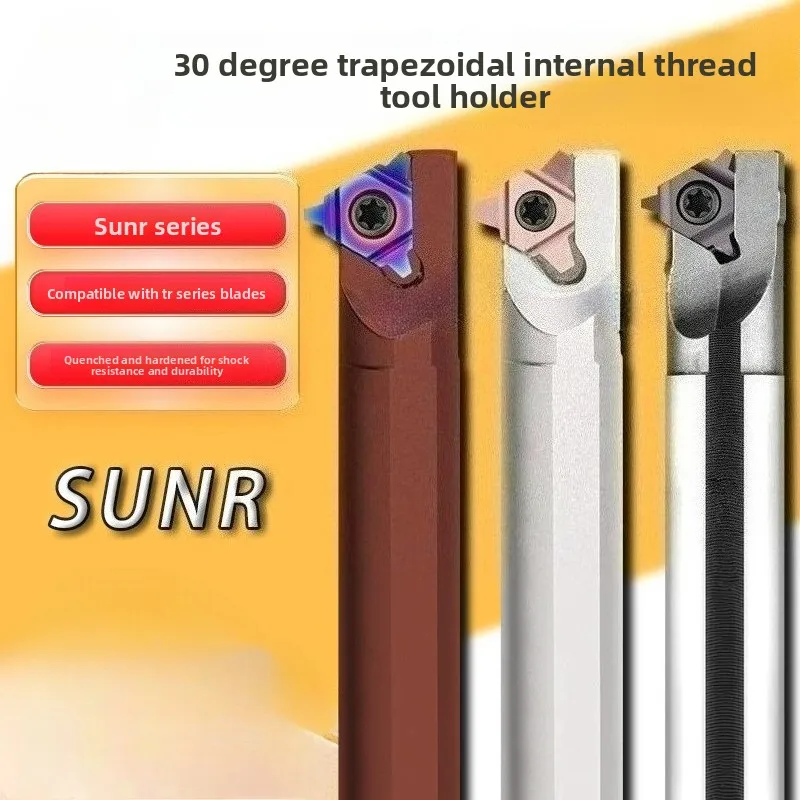 30° U-type Small Bore Trapezoidal Internal Thread Turning Tool, SUNR12M16U Tool Holder, 16UID 5.0TR / 4.0TR Inserts
30° U-type Small Bore Trapezoidal Internal Thread Turning Tool, SUNR12M16U Tool Holder, 16UID 5.0TR / 4.0TR Inserts