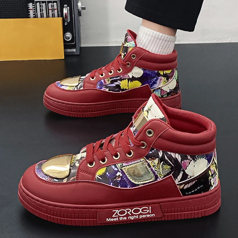 Мужская обувь 2024, пара, новый тренд, высокие повседневные туфли для доски, мужские спортивные универсальные красные парусиновые туфли с принтом, женские
Мужская обувь 2024, пара, новый тренд, высокие повседневные туфли для доски, мужские спортивные универсальные красные парусиновые туфли с принтом, женские