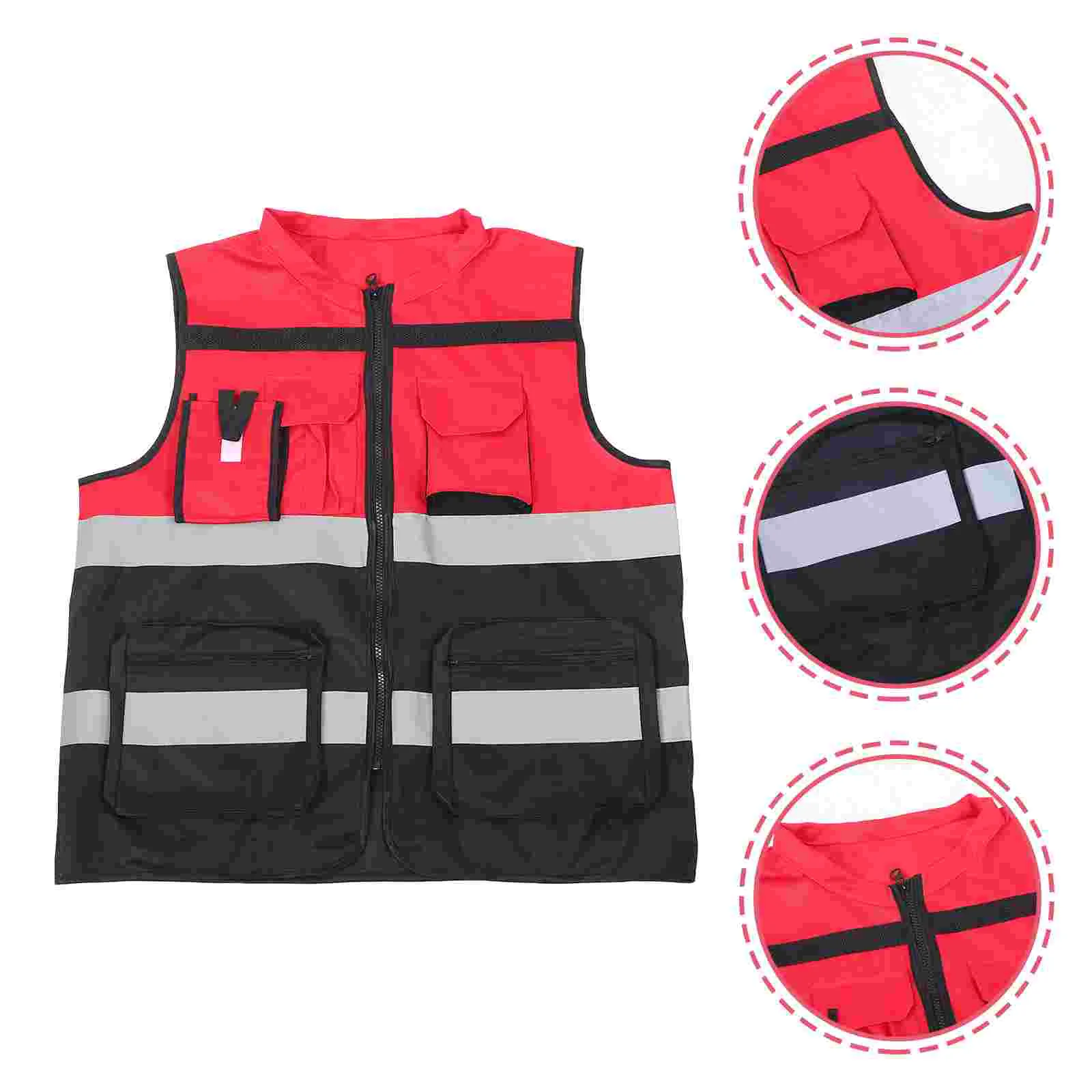 Reflective Vest Outdoor Running High Visibility Road Working Safety Cycling Security Zipper Workout Vest Men Sunglasses Nylon 
Reflective Vest Outdoor Running High Visibility Road Working Safety Cycling Security Zipper Workout Vest Men Sunglasses Nylon