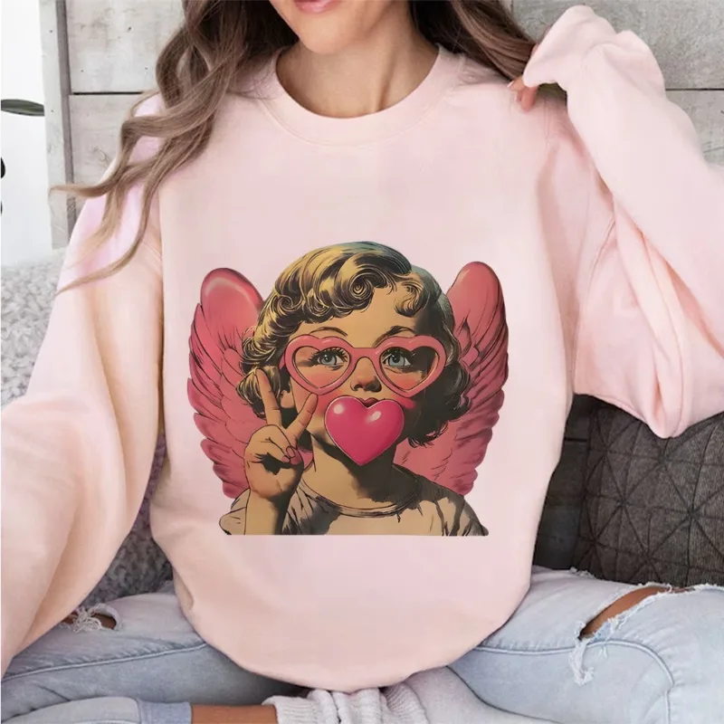 Пуловер с принтом крылатого ангела из мультфильма для унисекс, осень-зима, с длинными рукавами, свободный удобный топ для отдыха на улице
Пуловер с принтом крылатого ангела из мультфильма для унисекс, осень-зима, с длинными рукавами, свободный удобный топ для отдыха на улице