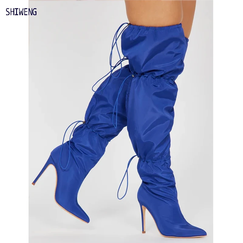 2023 New Women Over The Knee Boots Lace Up Sexy High Heels Autumn Woman Elastic band Shoes Women Long Boots Size 44
2023 New Women Over The Knee Boots Lace Up Sexy High Heels Autumn Woman Elastic band Shoes Women Long Boots Size 44