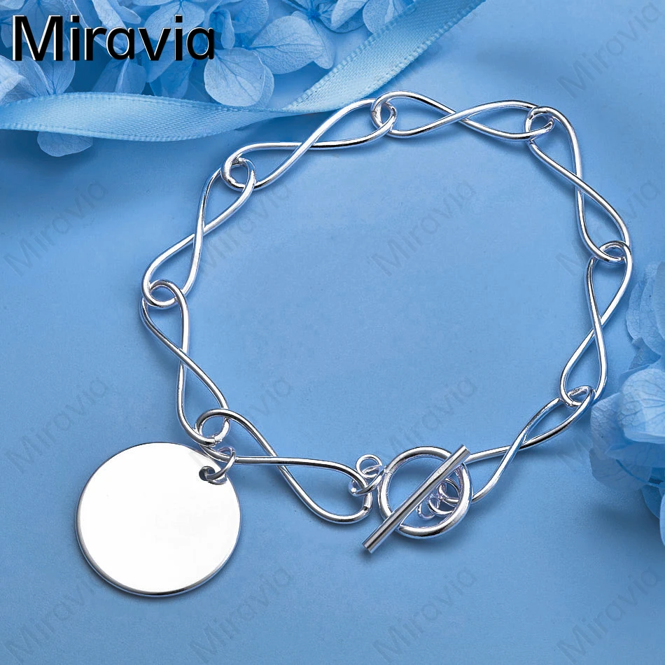 Miravia 925 Sterling Silver 8-Shaped Chain Round Plate Bracelet Women Charm Fashion Wedding Party Jewelry
Miravia 925 Sterling Silver 8-Shaped Chain Round Plate Bracelet Women Charm Fashion Wedding Party Jewelry