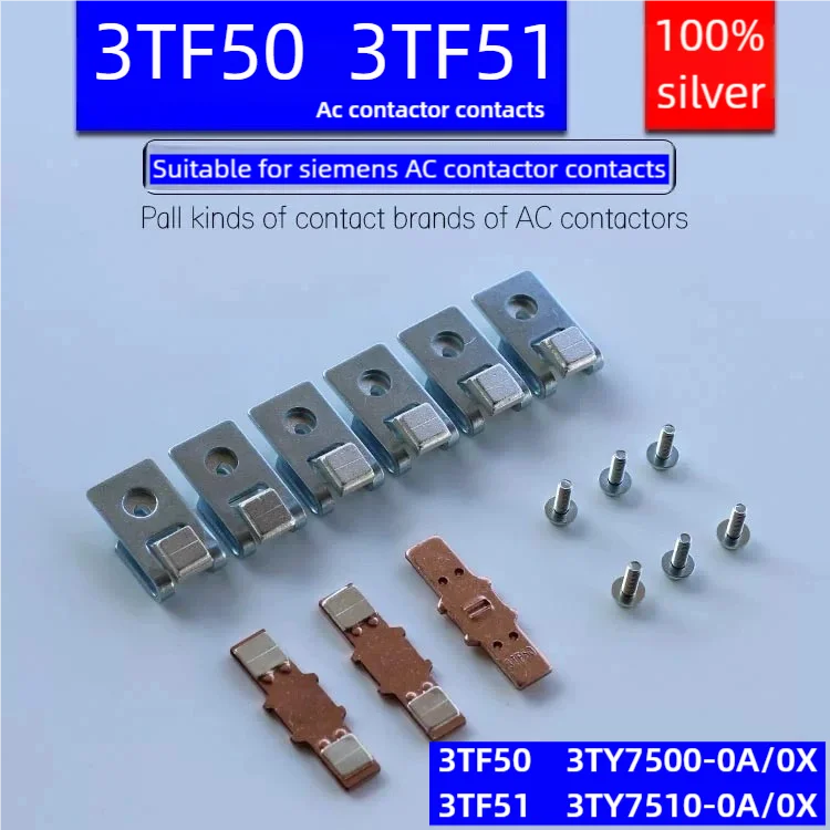 Contactor Contacts 3Tf50 3Tf51 3Ts50 3Ts51 Moving and Fixed Contacts Siemens Silver Contacts Accessories
Contactor Contacts 3Tf50 3Tf51 3Ts50 3Ts51 Moving and Fixed Contacts Siemens Silver Contacts Accessories