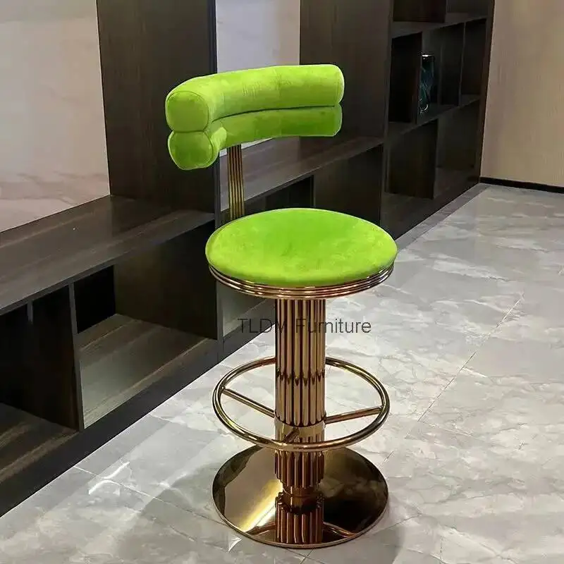 Italian Light Luxury Back Bar Chair Bar Chair Stainless Steel Metal High Stool Restaurant Island Chair Rotating Velvet Chairs
Italian Light Luxury Back Bar Chair Bar Chair Stainless Steel Metal High Stool Restaurant Island Chair Rotating Velvet Chairs