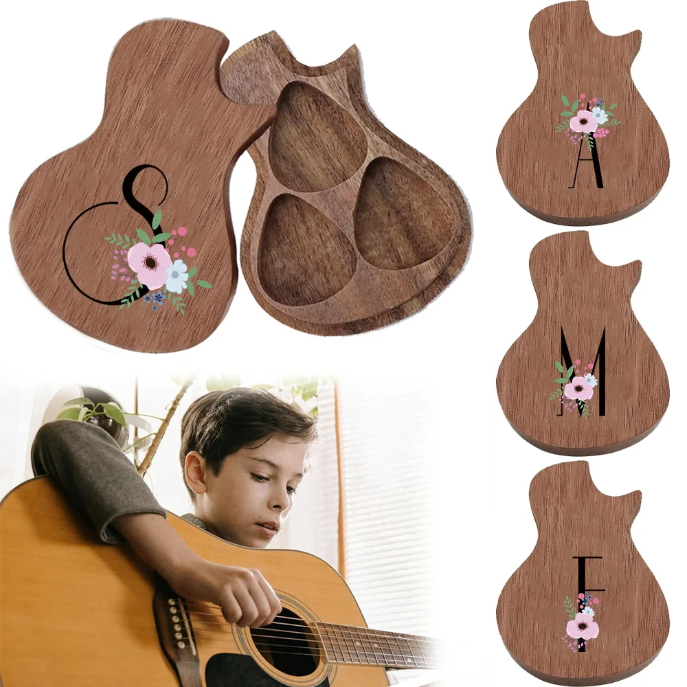 1pc Wooden Guitar Plectrum Storage Box With Flower Decor & Black Letters Easy To Store Accessory Initial Name 26 Letters Pattern
1pc Wooden Guitar Plectrum Storage Box With Flower Decor & Black Letters Easy To Store Accessory Initial Name 26 Letters Pattern