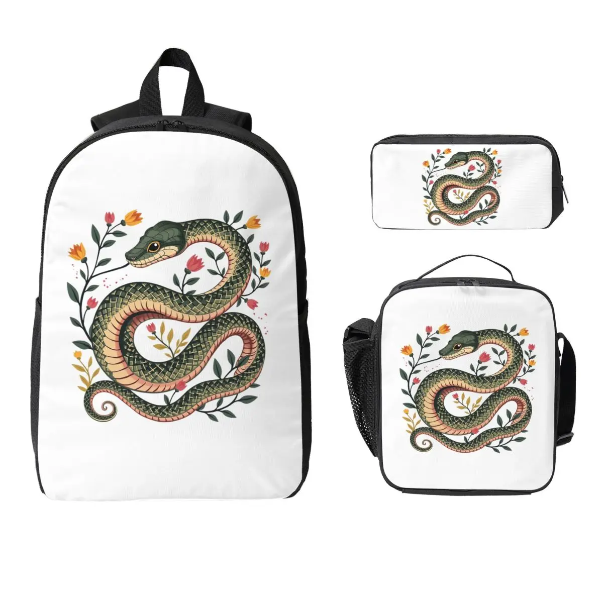 Botanical Serpent Nature Inspired Backpack BookBag School Bag Computer Shoulder Bags 3ps Insulated Lunch Bag Pencil Case
Botanical Serpent Nature Inspired Backpack BookBag School Bag Computer Shoulder Bags 3ps Insulated Lunch Bag Pencil Case