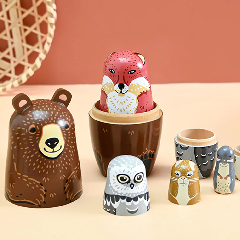 Russian Nesting Dolls Wooden Stacking Toys 1 Set Safe Animals Patterns Kids Gift Storage Jewellery Candy
Russian Nesting Dolls Wooden Stacking Toys 1 Set Safe Animals Patterns Kids Gift Storage Jewellery Candy