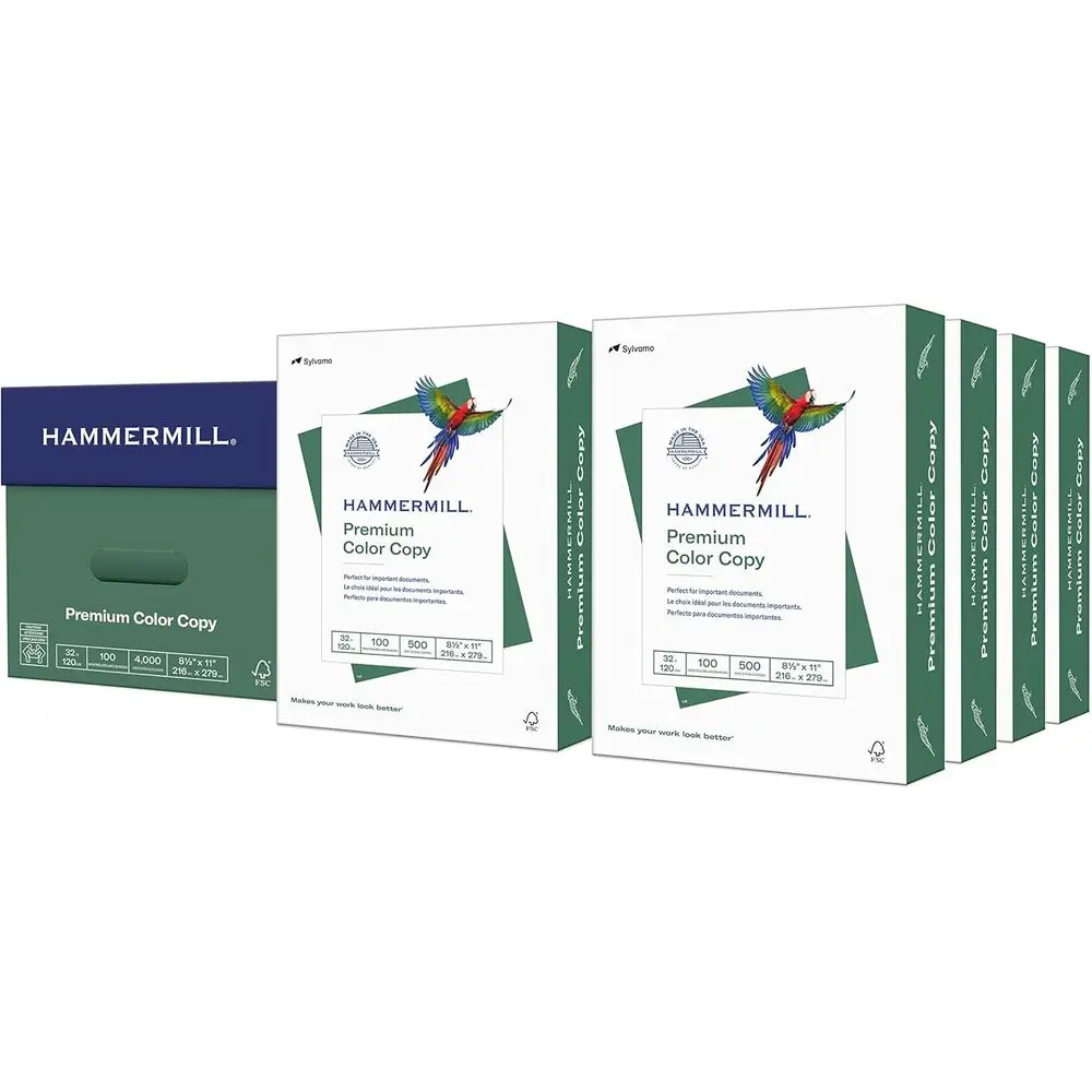 High-Quality 32 lb Color Copy Paper, 8.5 x 11, 4000 Sheets, 100 Bright, USA Made
High-Quality 32 lb Color Copy Paper, 8.5 x 11, 4000 Sheets, 100 Bright, USA Made