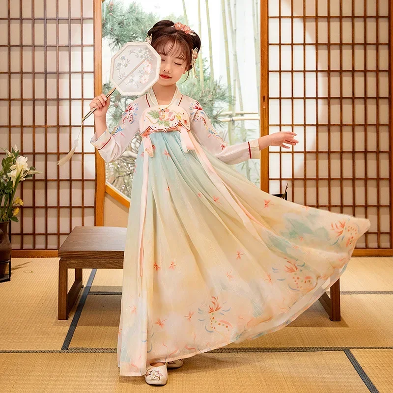 In Stock New Traditional Chinese Style Girls' Hanfu Children's Dance Costumes Stage Dresses Kids Tang Dynasty Ancient Clothes
In Stock New Traditional Chinese Style Girls' Hanfu Children's Dance Costumes Stage Dresses Kids Tang Dynasty Ancient Clothes
