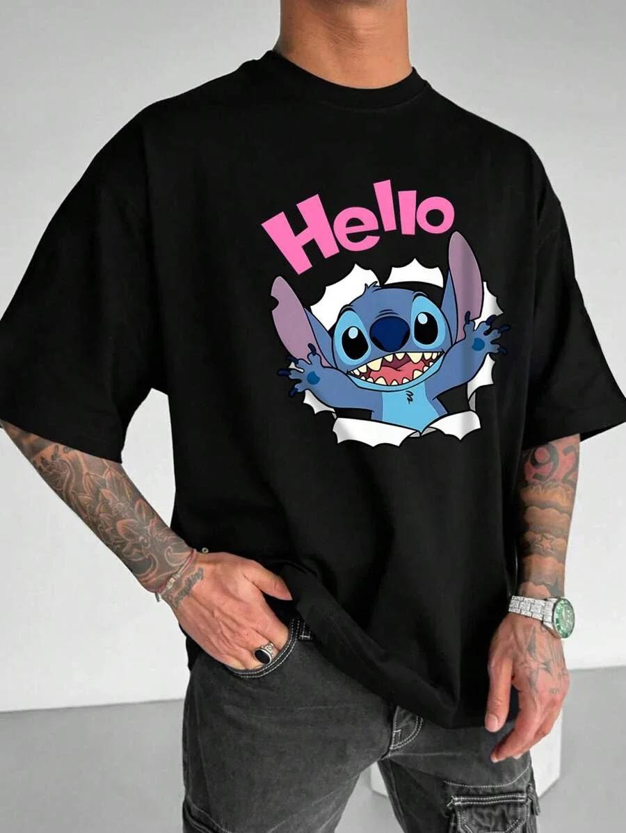 Повседневная футболка с короткими рукавами и принтом Disney Stitch для мужчин, летняя повседневная женская одежда Y2k, мужская одежда, футболки унисекс для пар, топы
Повседневная футболка с короткими рукавами и принтом Disney Stitch для мужчин, летняя повседневная женская одежда Y2k, мужская одежда, футболки унисекс для пар, топы