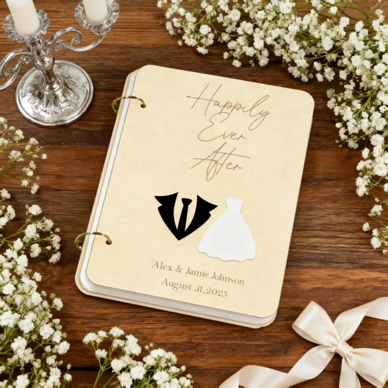 Personalized Wedding Card Scrapbook - Wooden "Happily Ever After" Organizer 20x15cm, Custom Names & Date, Gift Box
Personalized Wedding Card Scrapbook - Wooden "Happily Ever After" Organizer 20x15cm, Custom Names & Date, Gift Box