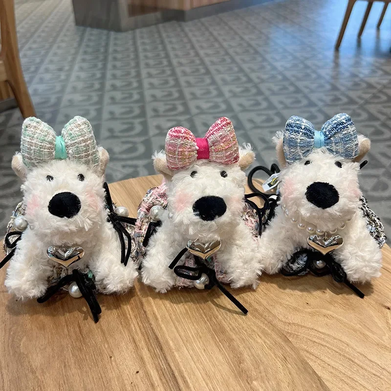 Plush West Highland White Terrier Keychain with Pearl Bow and Fragrant Skirt Design Cute Bag Charm for Girls and Women
Plush West Highland White Terrier Keychain with Pearl Bow and Fragrant Skirt Design Cute Bag Charm for Girls and Women