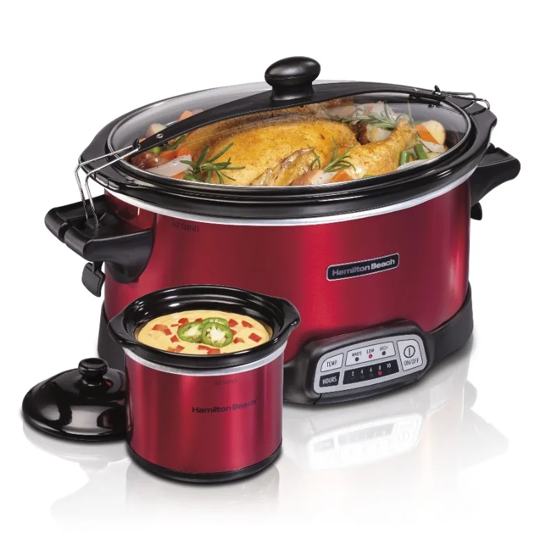 Hamilton Beach Stay or Go Programmable Slow Cooker with Party Dipper, 7 Quart Capacity, Removable Crock, Red, 33478
Hamilton Beach Stay or Go Programmable Slow Cooker with Party Dipper, 7 Quart Capacity, Removable Crock, Red, 33478
