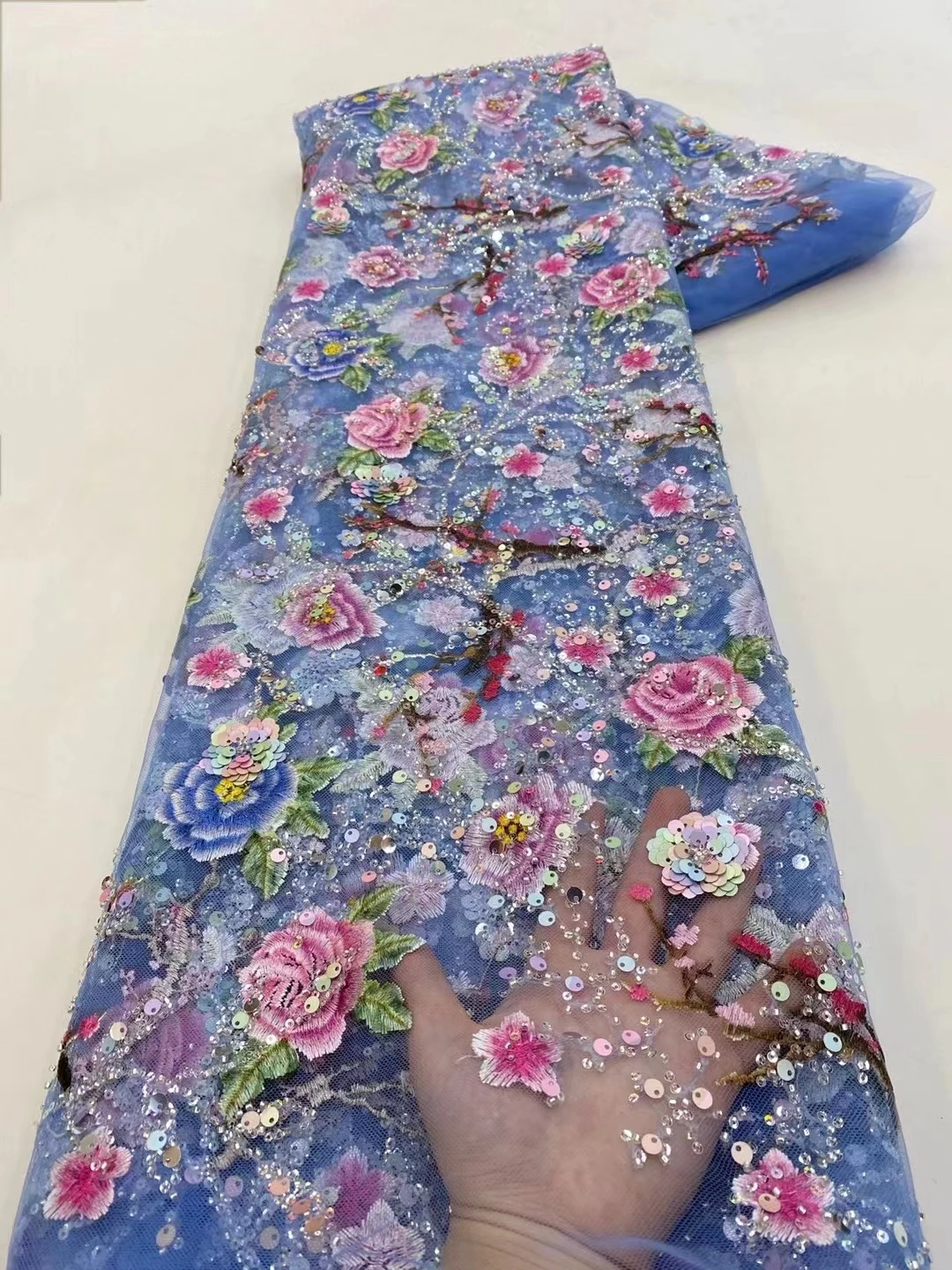 Colorful Sequins French Lace Fabric 2023 High Quality Beaded African Nigerian Tulle Lace Fabric For Wedding Party Dress PXX23152
Colorful Sequins French Lace Fabric 2023 High Quality Beaded African Nigerian Tulle Lace Fabric For Wedding Party Dress PXX23152