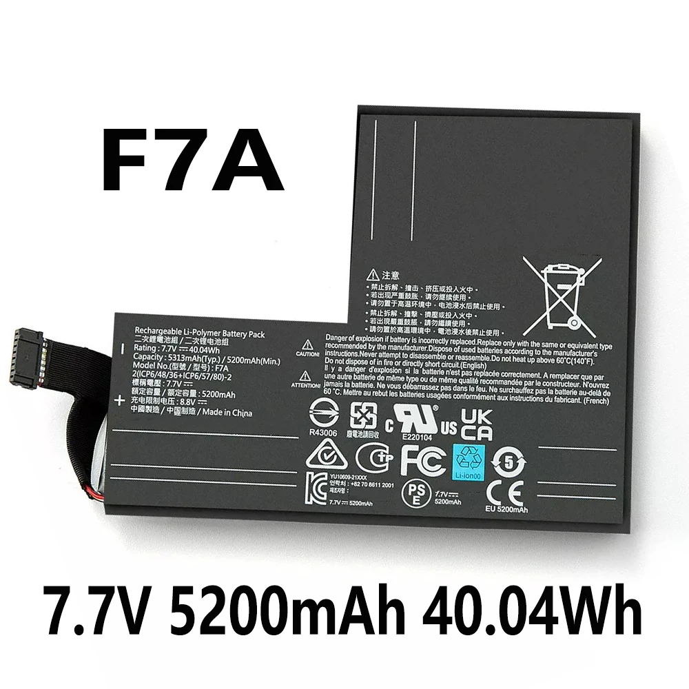 F7A Battery 7.7V 5200mAh 40.04Wh For Steam Deck Handheld Gaming PC Series Free tools
F7A Battery 7.7V 5200mAh 40.04Wh For Steam Deck Handheld Gaming PC Series Free tools