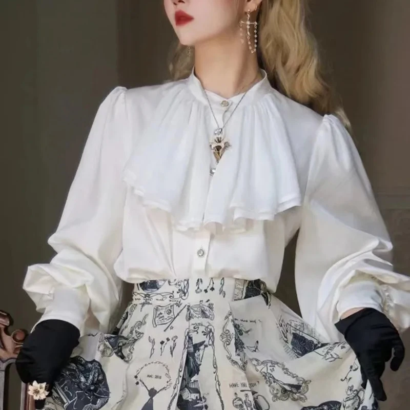 Gothic Lolita Blouse Women Japanese Elegant Long Sleeve Tops Y2K Chic Vintage Sweet Black White Princess Shirts Victorian New
Gothic Lolita Blouse Women Japanese Elegant Long Sleeve Tops Y2K Chic Vintage Sweet Black White Princess Shirts Victorian New