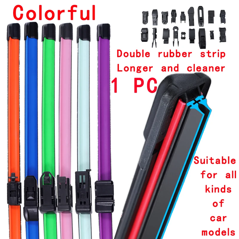 Colorful 28" Hook / J-Hook Double Rubber Car Front Wiper Blades Windshield Windscreen
Colorful 28" Hook / J-Hook Double Rubber Car Front Wiper Blades Windshield Windscreen