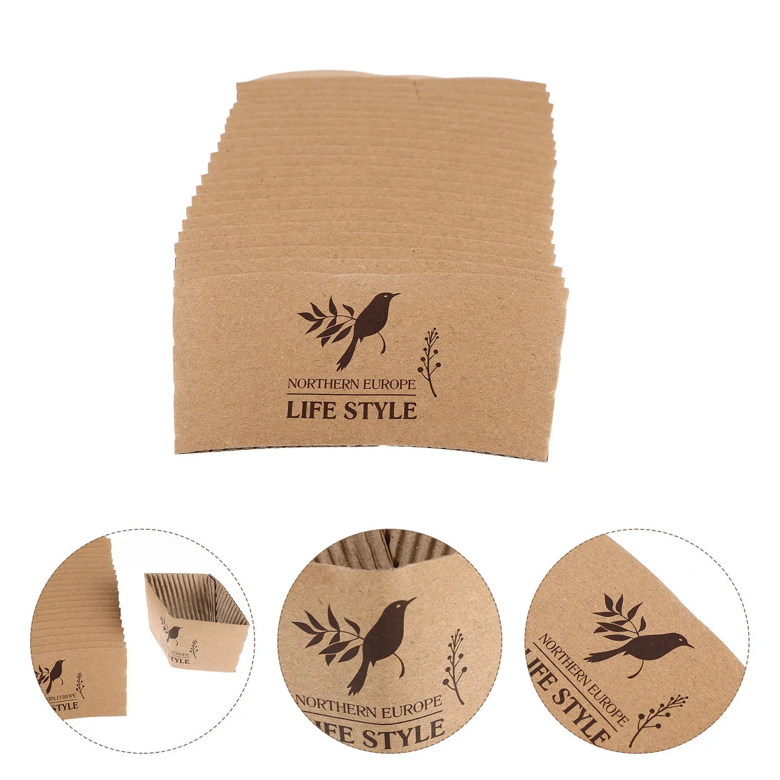 100 Pcs Cup Sleeves for Hot Drinks Heat Resistant Heat-insulation Cover Insulated
100 Pcs Cup Sleeves for Hot Drinks Heat Resistant Heat-insulation Cover Insulated