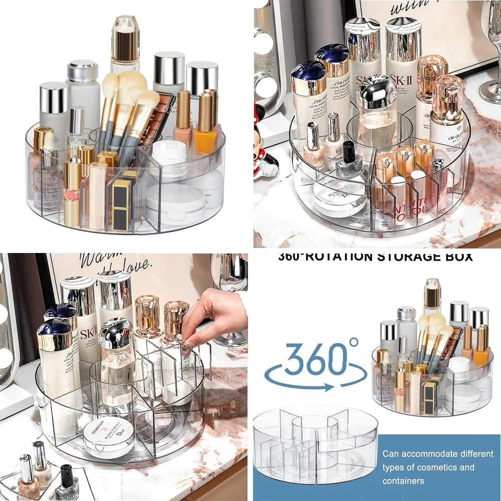 360° Rotating Makeup Organizer – 10-Inch Clear Turntable Lazy Susan, Spinning Cosmetic Storage Holder with 6 Dividers for JAF225
360° Rotating Makeup Organizer – 10-Inch Clear Turntable Lazy Susan, Spinning Cosmetic Storage Holder with 6 Dividers for JAF225