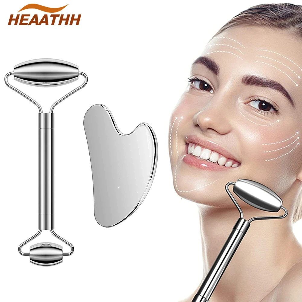 Stainless Steel Gua Sha Scraper Facial Massager Face Neck Body Guasha Massage SPA Trigger Point Therapy Skincare Face Lift Tool
Stainless Steel Gua Sha Scraper Facial Massager Face Neck Body Guasha Massage SPA Trigger Point Therapy Skincare Face Lift Tool