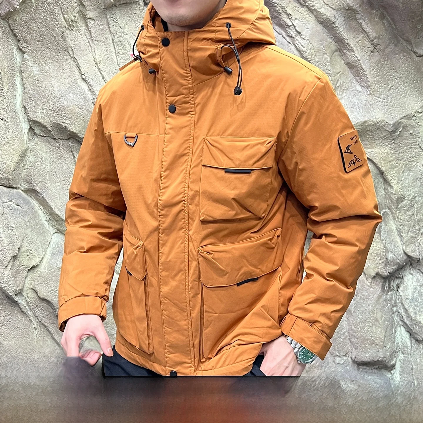 Outdoor Men's Warmth-Preserving Hooded down Jaet Coat with Multiple kets Ultra-Thin Workwear for Autumn And Winter
Outdoor Men's Warmth-Preserving Hooded down Jaet Coat with Multiple kets Ultra-Thin Workwear for Autumn And Winter