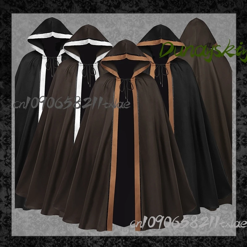 Gothic Punk Dark Jirai Kei Medieval Wizard Black Hooded Lace Up Cloak Cosplay Costumes Cool Party Daily Halloween Cosplay
Gothic Punk Dark Jirai Kei Medieval Wizard Black Hooded Lace Up Cloak Cosplay Costumes Cool Party Daily Halloween Cosplay