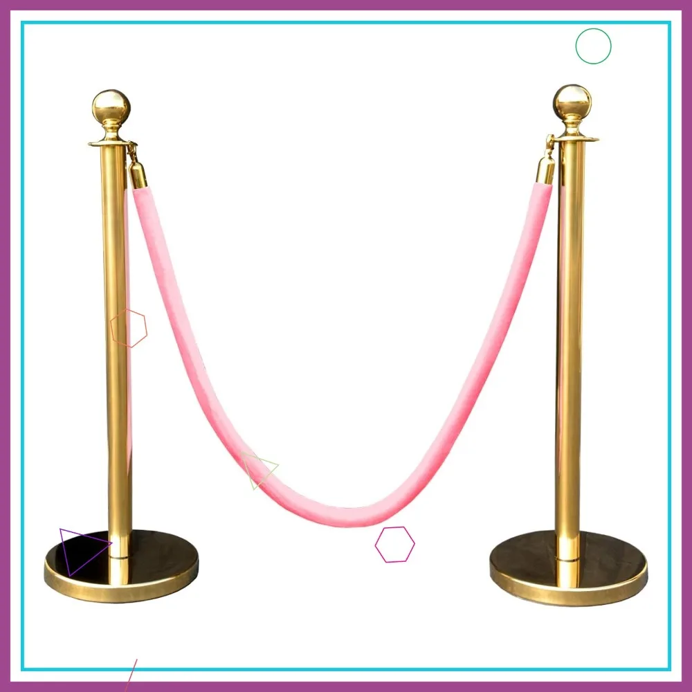 3-Piece Pink Velvet Rope Stanchion Set with Gold Crown Top for VIP Crowd Control and Event Decoration
3-Piece Pink Velvet Rope Stanchion Set with Gold Crown Top for VIP Crowd Control and Event Decoration