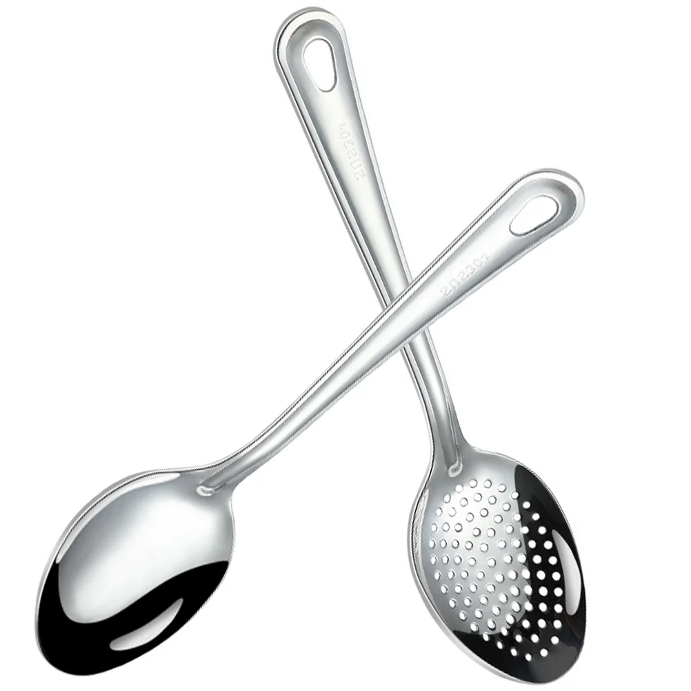 2 Pcs Stainless Steel Serving Spoon Household Spoons Daily Utensils Cutlery Slotted Reusable Kitchen Accessory Ergonomic
2 Pcs Stainless Steel Serving Spoon Household Spoons Daily Utensils Cutlery Slotted Reusable Kitchen Accessory Ergonomic