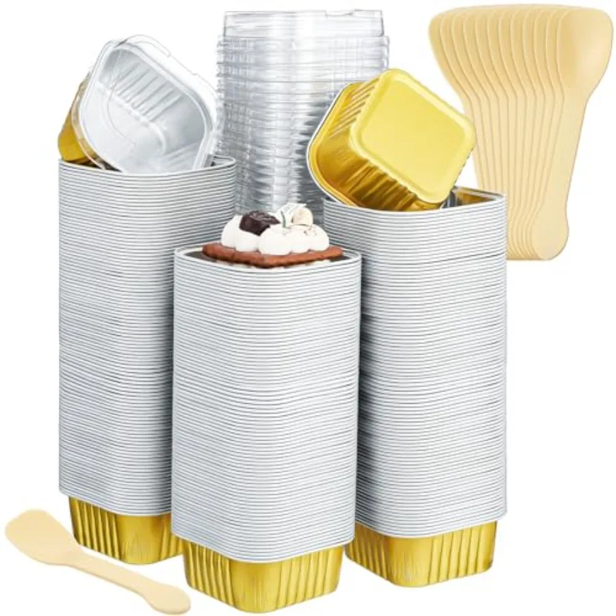 600 Pcs Aluminum Foil Baking Cups with Lids and Spoons 5oz Disposable Ramekins Dessert Muffin Creme Brulee Cupcake Liners Conta
600 Pcs Aluminum Foil Baking Cups with Lids and Spoons 5oz Disposable Ramekins Dessert Muffin Creme Brulee Cupcake Liners Conta