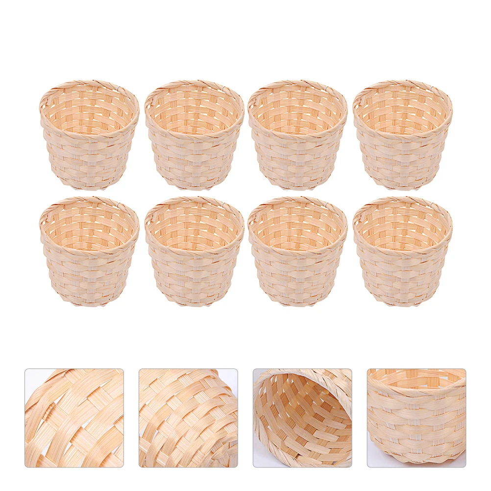 8 Pcs Basket Bamboo Woven Storage Basket Small Size Large Space Bamboo Sundries ganizer Storage ganizer Home Decor
8 Pcs Basket Bamboo Woven Storage Basket Small Size Large Space Bamboo Sundries ganizer Storage ganizer Home Decor