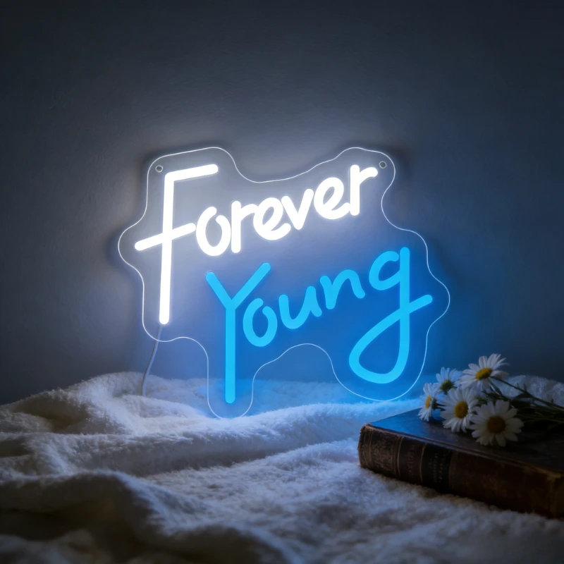 Forever Young LED Neon Sign for Bedroom Living Room Wedding Party Home Decor Romantic Inspirational Wall Art Lighting Gift
Forever Young LED Neon Sign for Bedroom Living Room Wedding Party Home Decor Romantic Inspirational Wall Art Lighting Gift